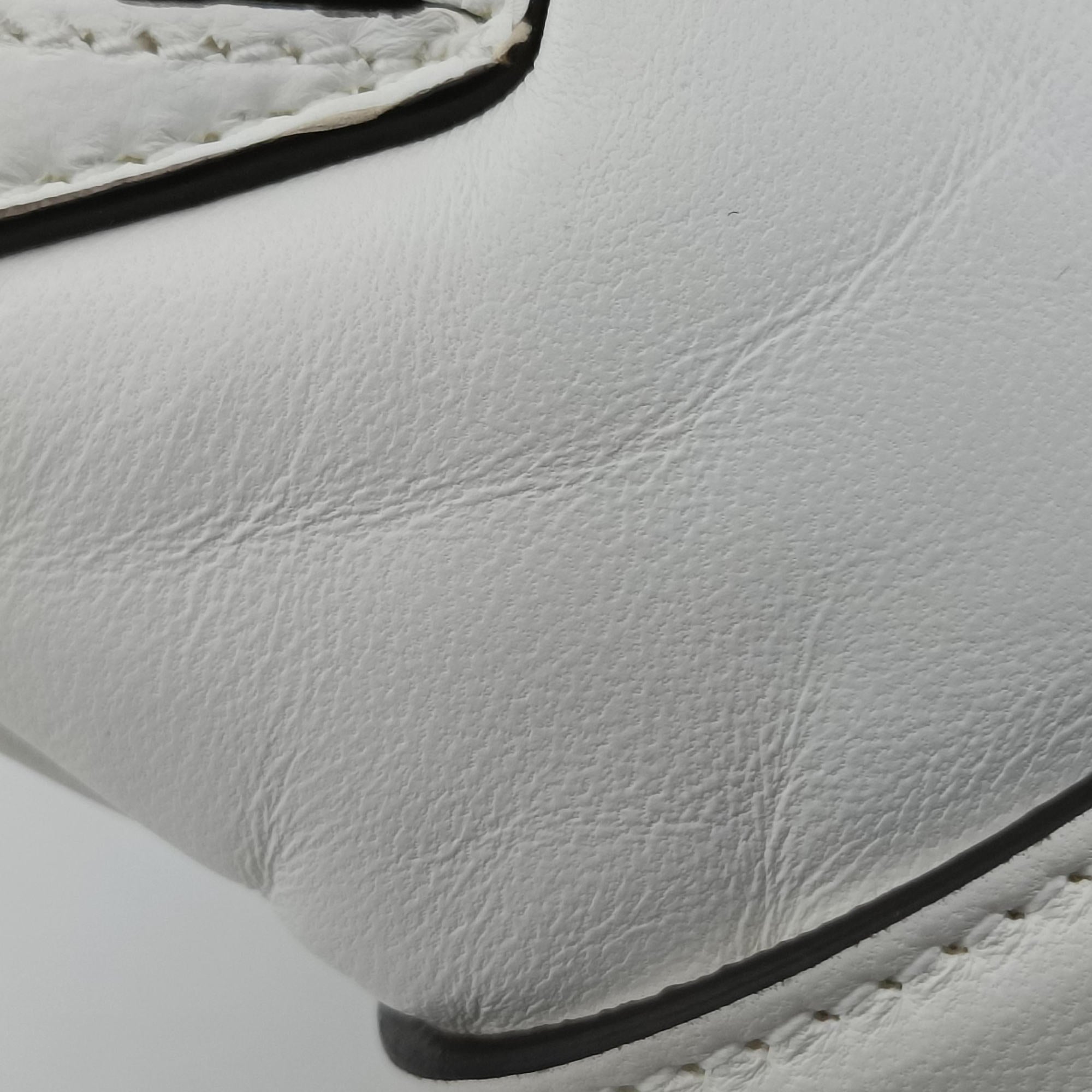 Pre-owned Gucci Horsebit White lambskin 764339 shoulderbag | stylenewstar