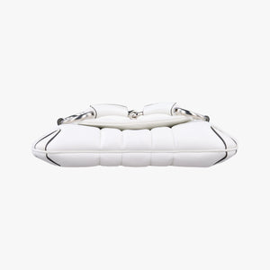 Pre-owned Gucci Horsebit White lambskin 764339 shoulderbag | stylenewstar