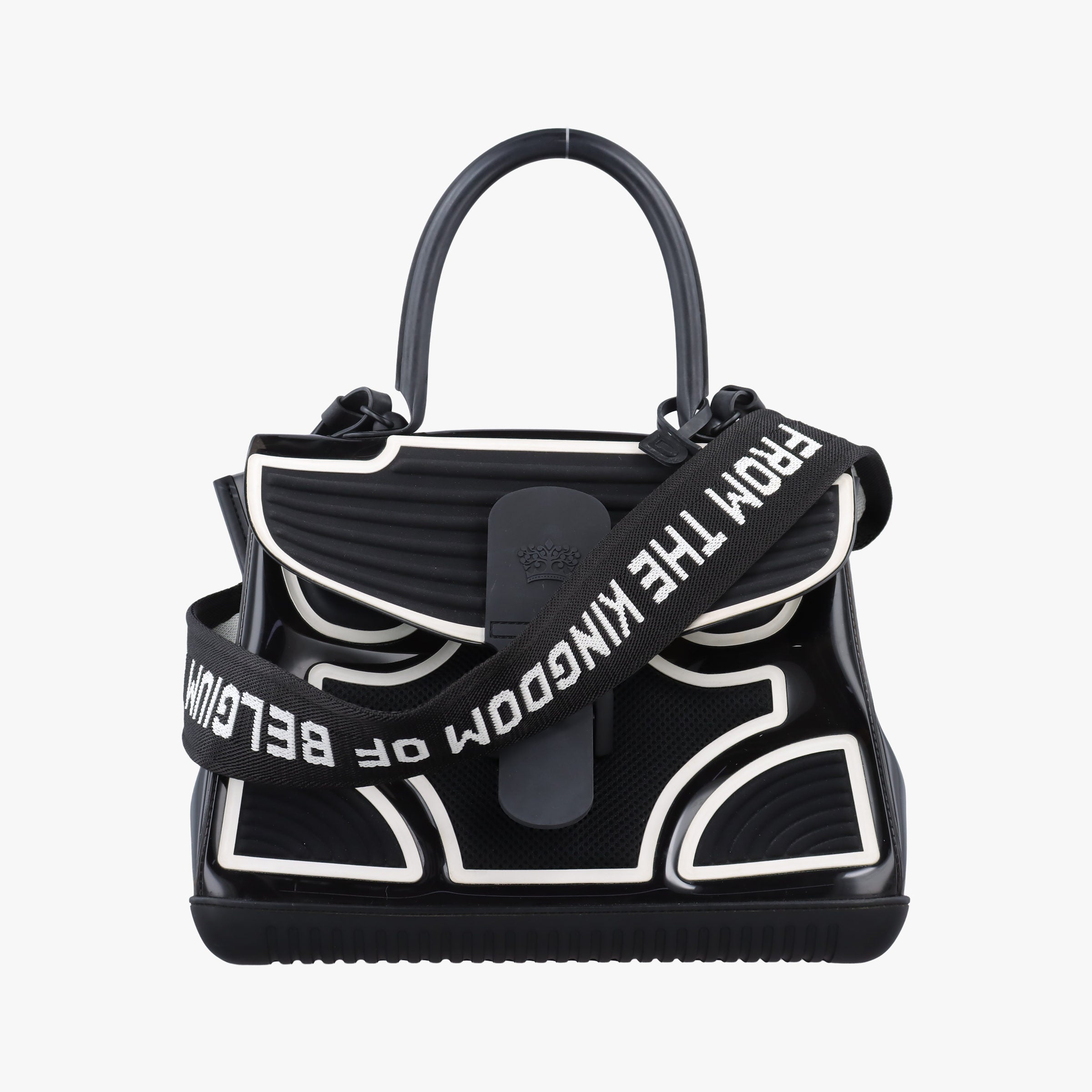 Vintage Delvaux Brillant Black x white Plastic  shoulderbag | stylenewstar