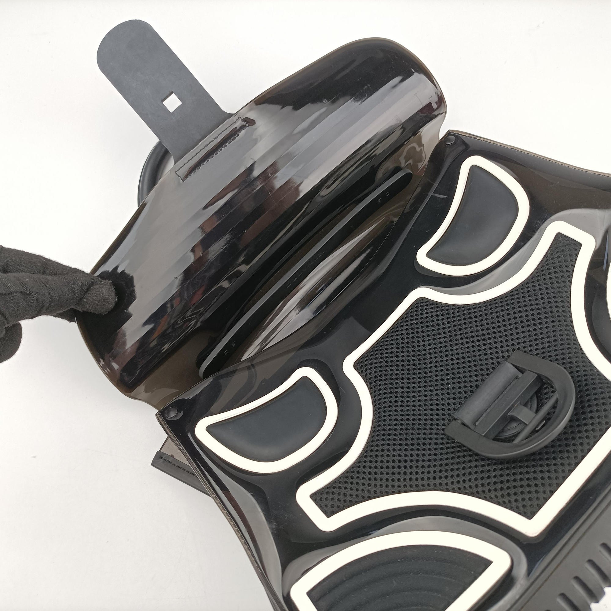 Vintage Delvaux Brillant Black x white Plastic  shoulderbag | stylenewstar