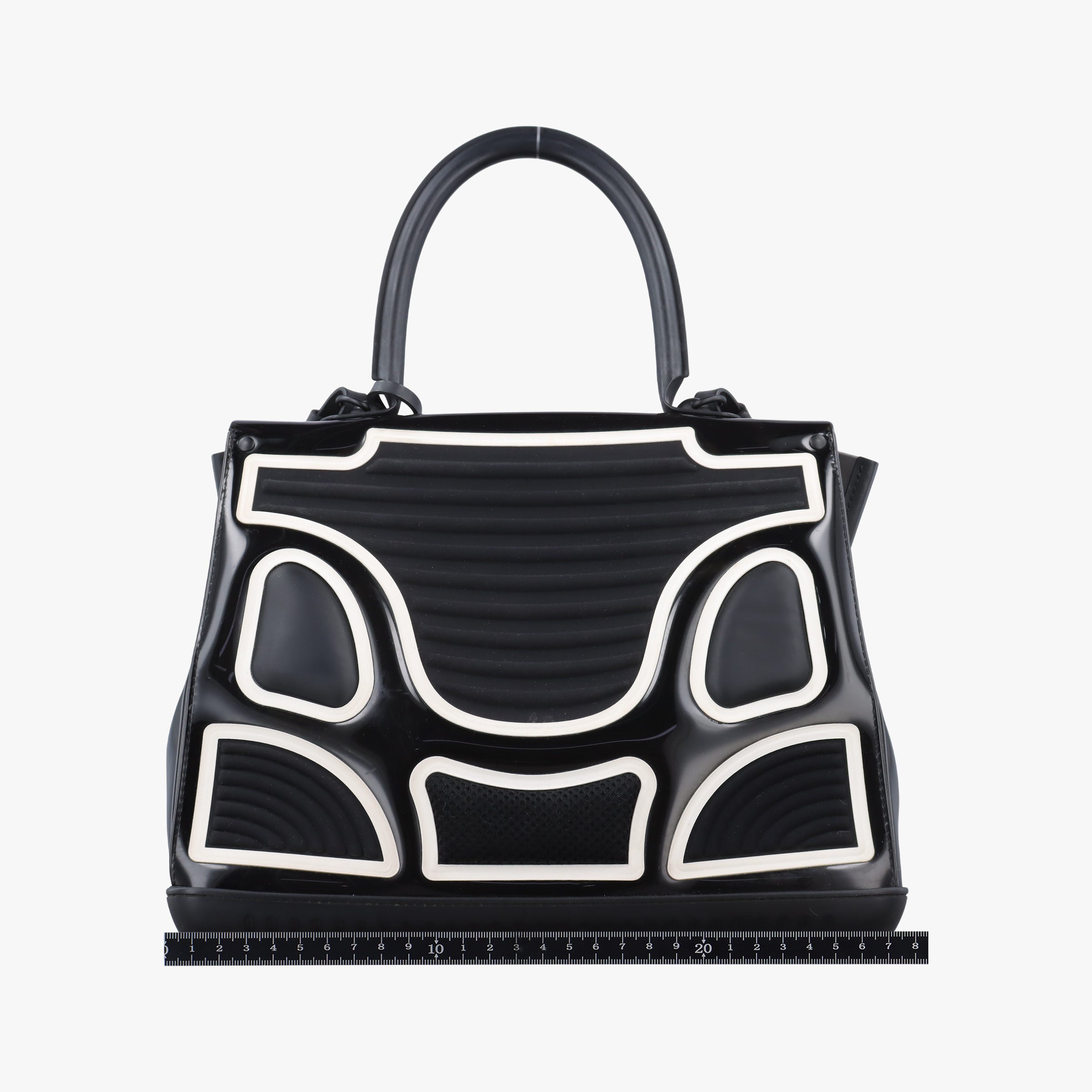 Vintage Delvaux Brillant Black x white Plastic  shoulderbag | stylenewstar