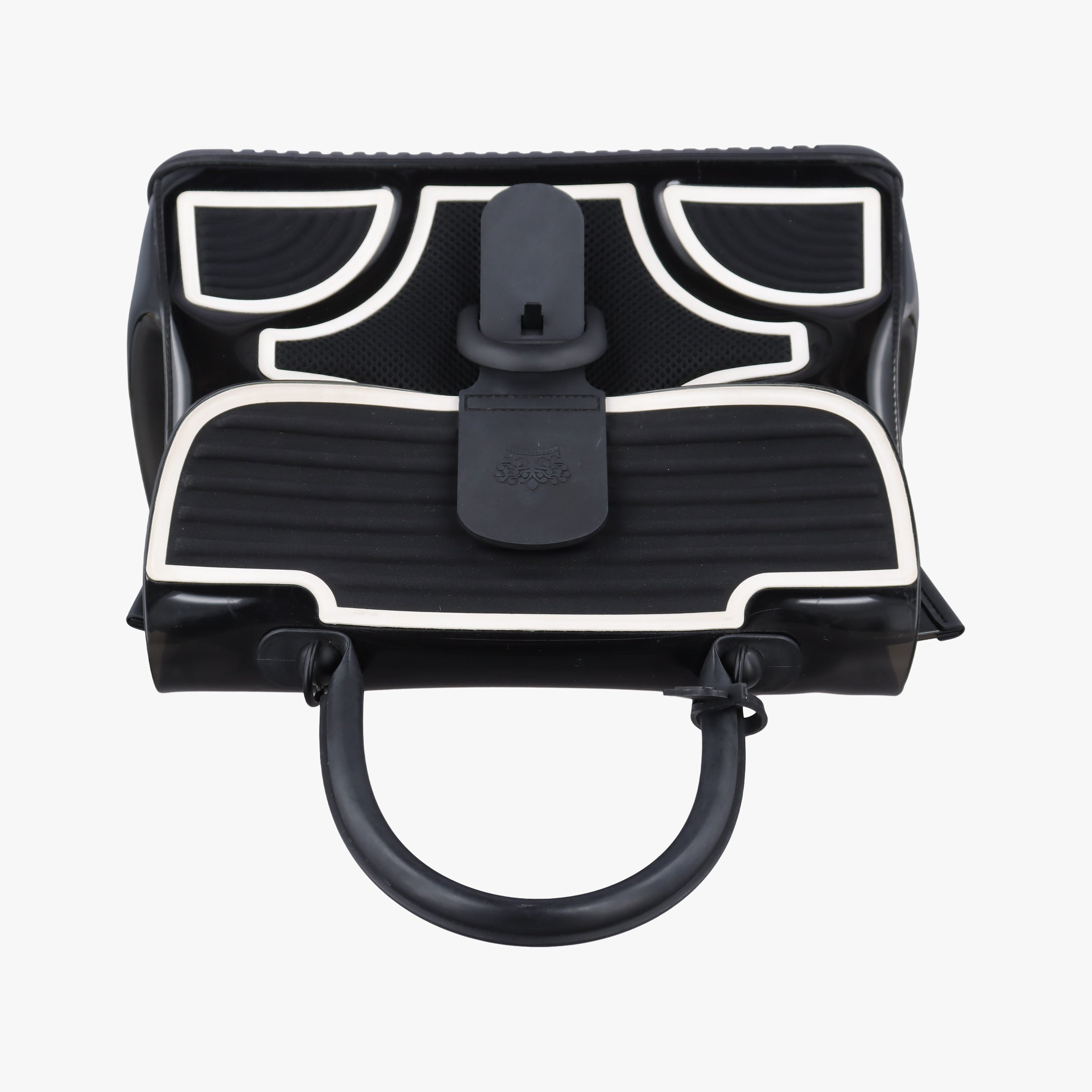 Vintage Delvaux Brillant Black x white Plastic  shoulderbag | stylenewstar