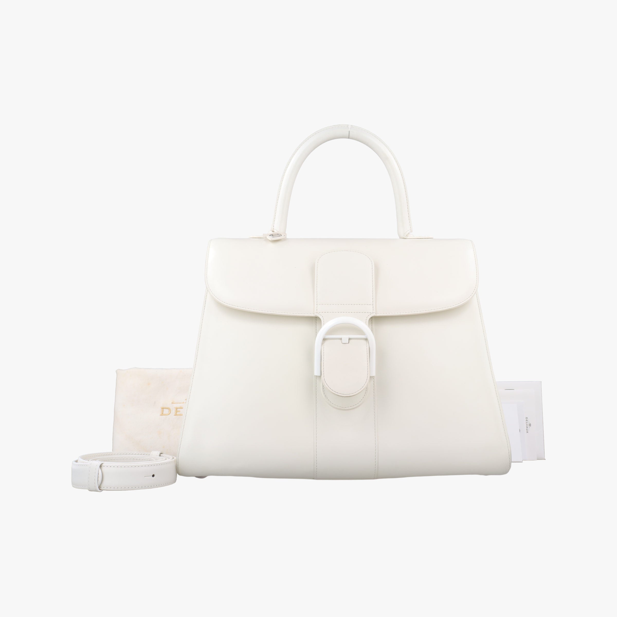 Vintage Delvaux Brillant White Leather  shoulderbag | stylenewstar