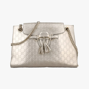 Pre-owned Gucci Emily Golden Leather 295403 shoulderbag | stylenewstar