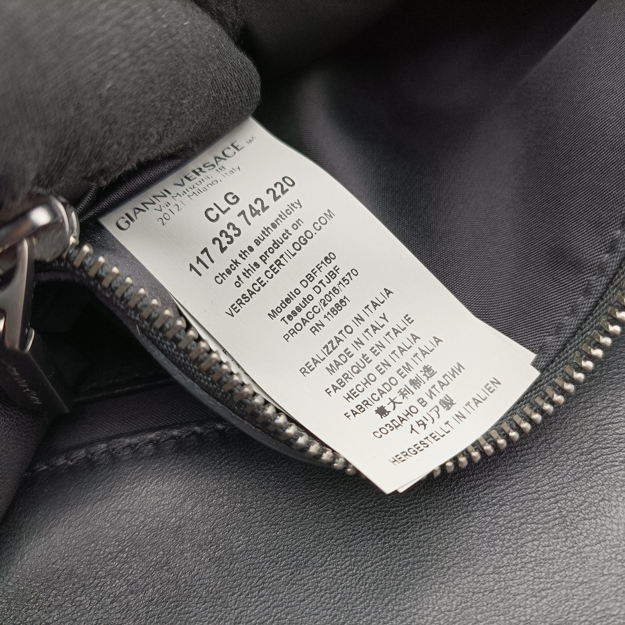 Secondhand VERSACE Palazzo Sultan Blue×White Tweed  & Leather  shoulderbag | stylenewstar