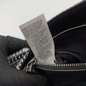Secondhand VERSACE Palazzo Sultan Blue×White Tweed  & Leather  shoulderbag | stylenewstar