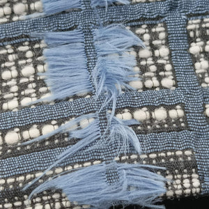 Secondhand VERSACE Palazzo Sultan Blue×White Tweed  & Leather  shoulderbag | stylenewstar