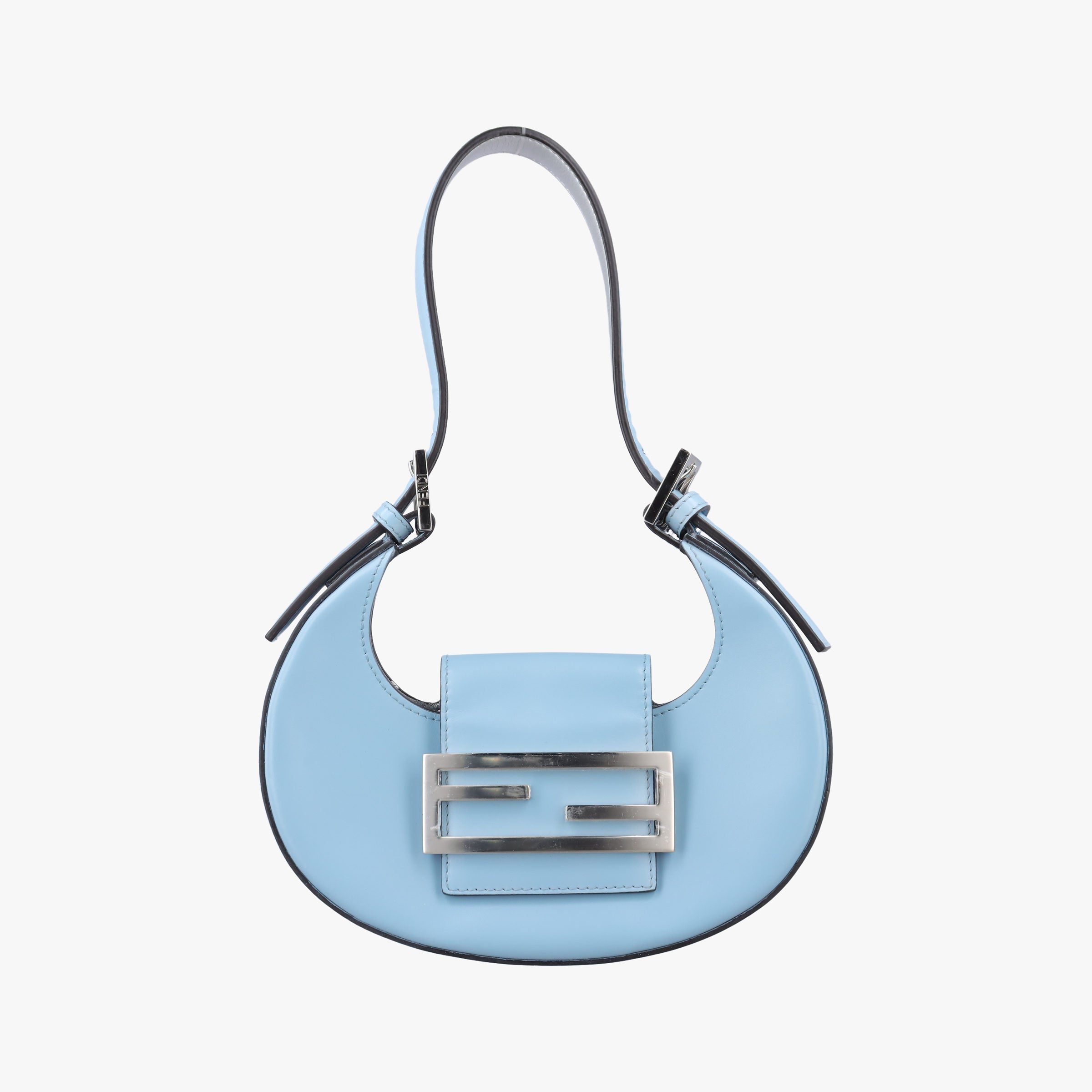 Pre-owned Fendi Cookie Mini Blue Leather 8BS065 handbag | stylenewstar