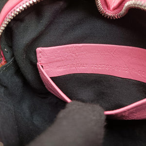 Pre-owned Balenciaga Le Cagole Heart Mini Pink lambskin  shoulderbag | stylenewstar