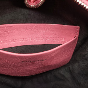 Pre-owned Balenciaga Le Cagole Heart Mini Pink lambskin  shoulderbag | stylenewstar