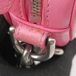 Pre-owned Balenciaga Le Cagole Heart Mini Pink lambskin  shoulderbag | stylenewstar