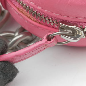 Pre-owned Balenciaga Le Cagole Heart Mini Pink lambskin  shoulderbag | stylenewstar