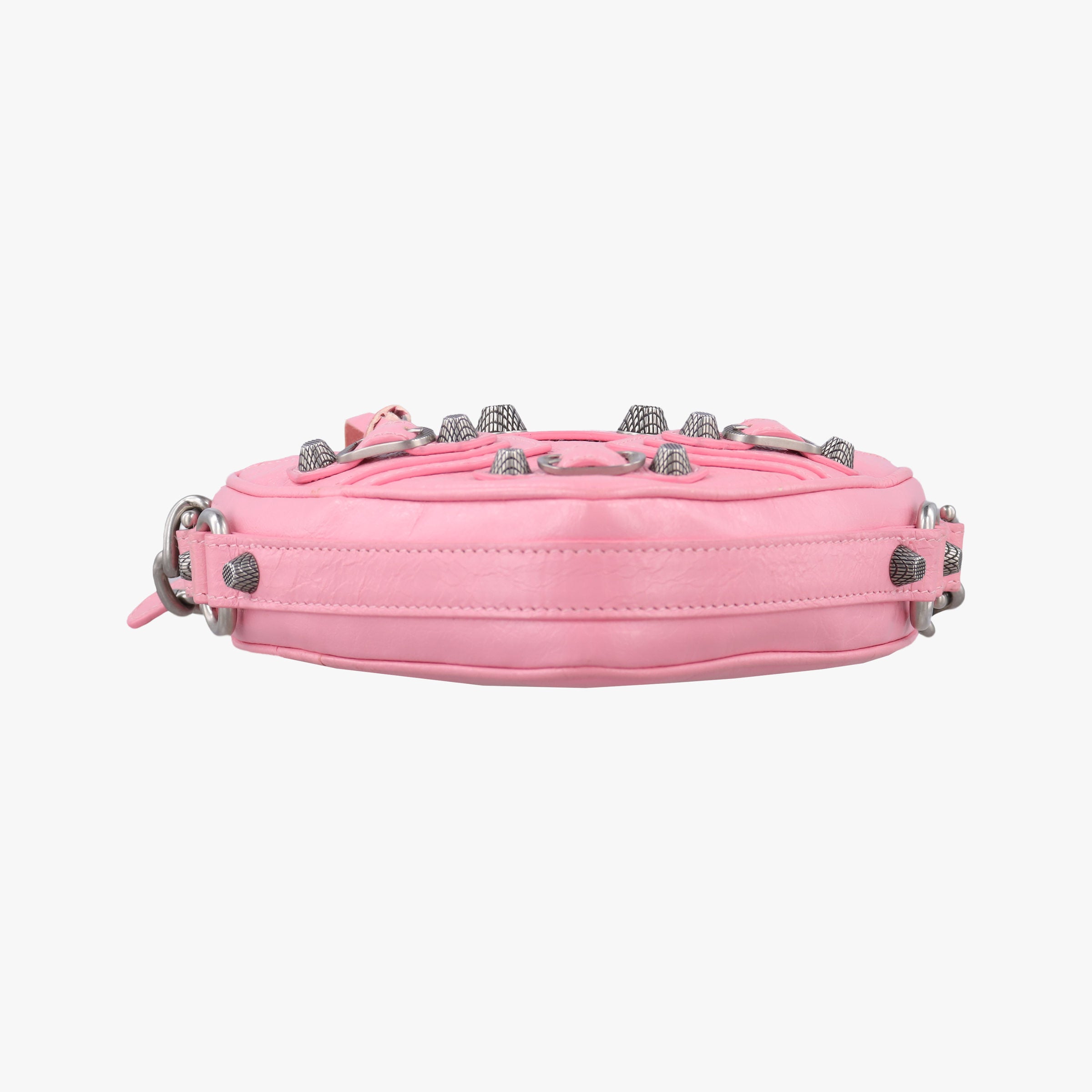 Pre-owned Balenciaga Le Cagole Heart Mini Pink lambskin  shoulderbag | stylenewstar