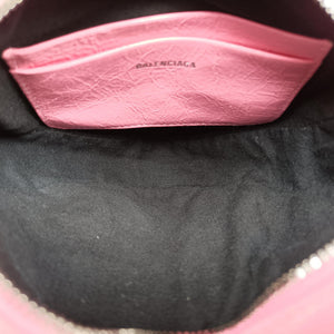 Pre-owned Balenciaga Le Cagole Heart Mini Pink lambskin  shoulderbag | stylenewstar