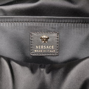 Pre-owned VERSACE La Medusa Black Leather  backpack/rucksack | stylenewstar