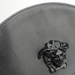 Pre-owned VERSACE La Medusa Black Leather  backpack/rucksack | stylenewstar
