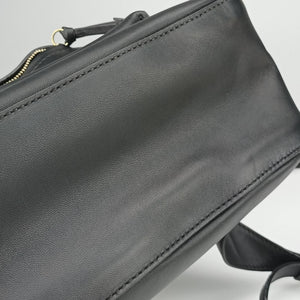 Pre-owned VERSACE La Medusa Black Leather  backpack/rucksack | stylenewstar