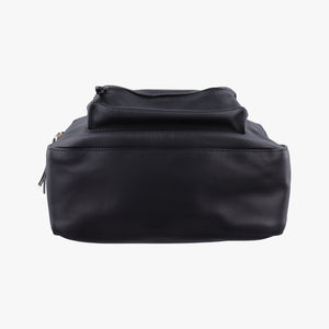 Pre-owned VERSACE La Medusa Black Leather  backpack/rucksack | stylenewstar