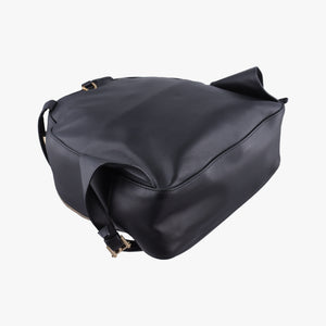 Pre-owned VERSACE La Medusa Black Leather  backpack/rucksack | stylenewstar