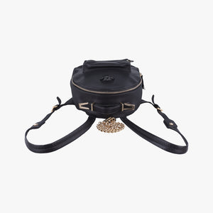 Pre-owned VERSACE La Medusa Black Leather  backpack/rucksack | stylenewstar