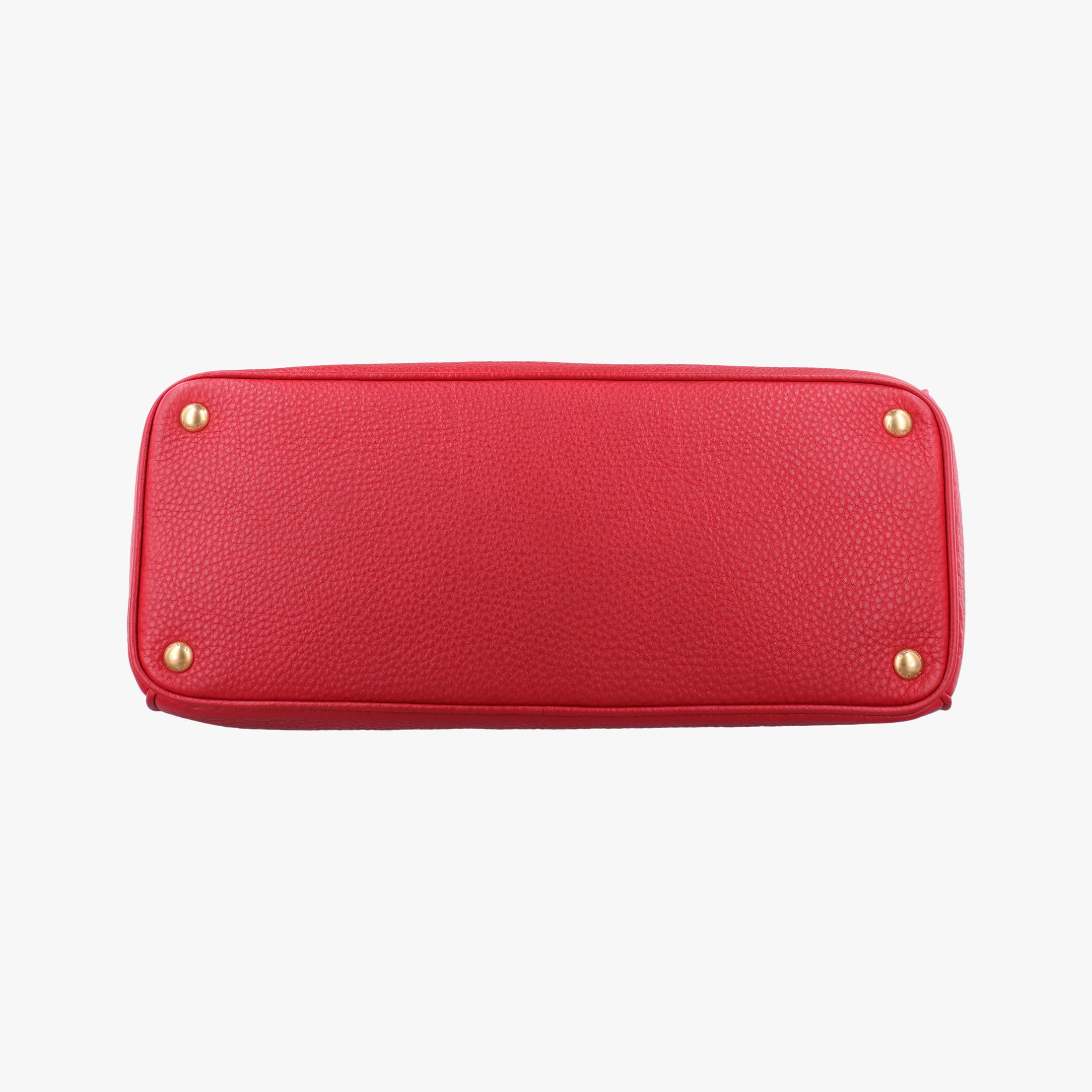 Pre-owned Prada Vitello Daino Top Handle Red Leather BN2420 handbag | stylenewstar