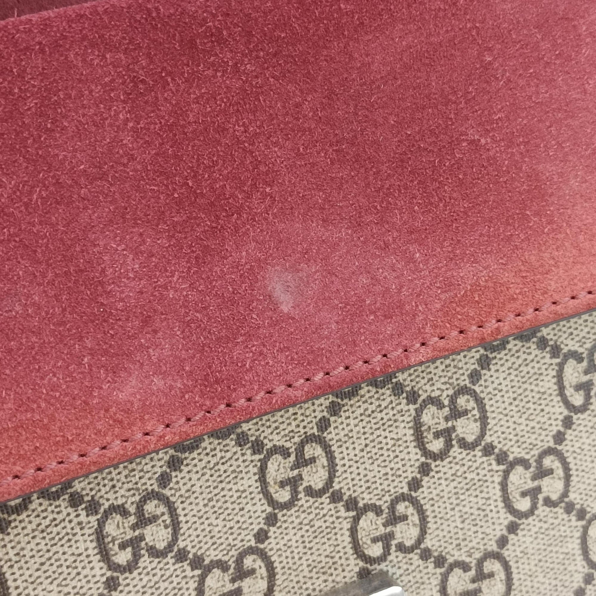 Secondhand Gucci Dionysus beige×red×multicolor PVC coated canvas × suede 421970 shoulderbag | stylenewstar