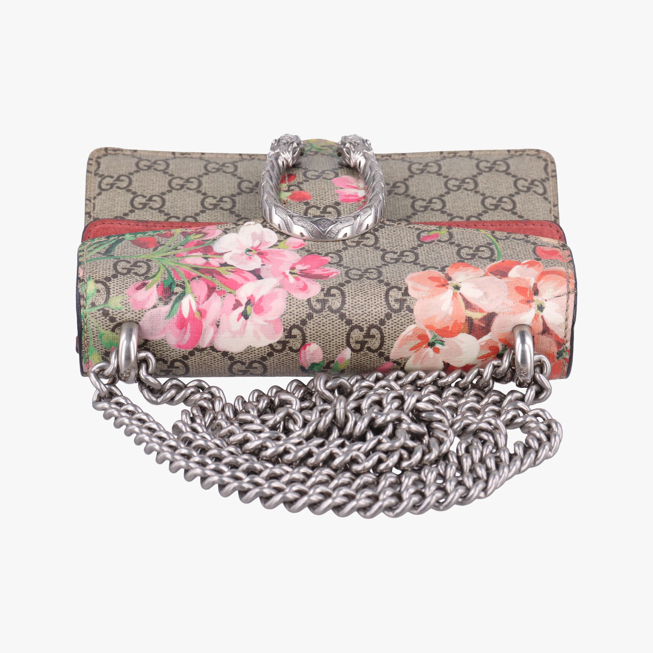 Secondhand Gucci Dionysus beige×red×multicolor PVC coated canvas × suede 421970 shoulderbag | stylenewstar
