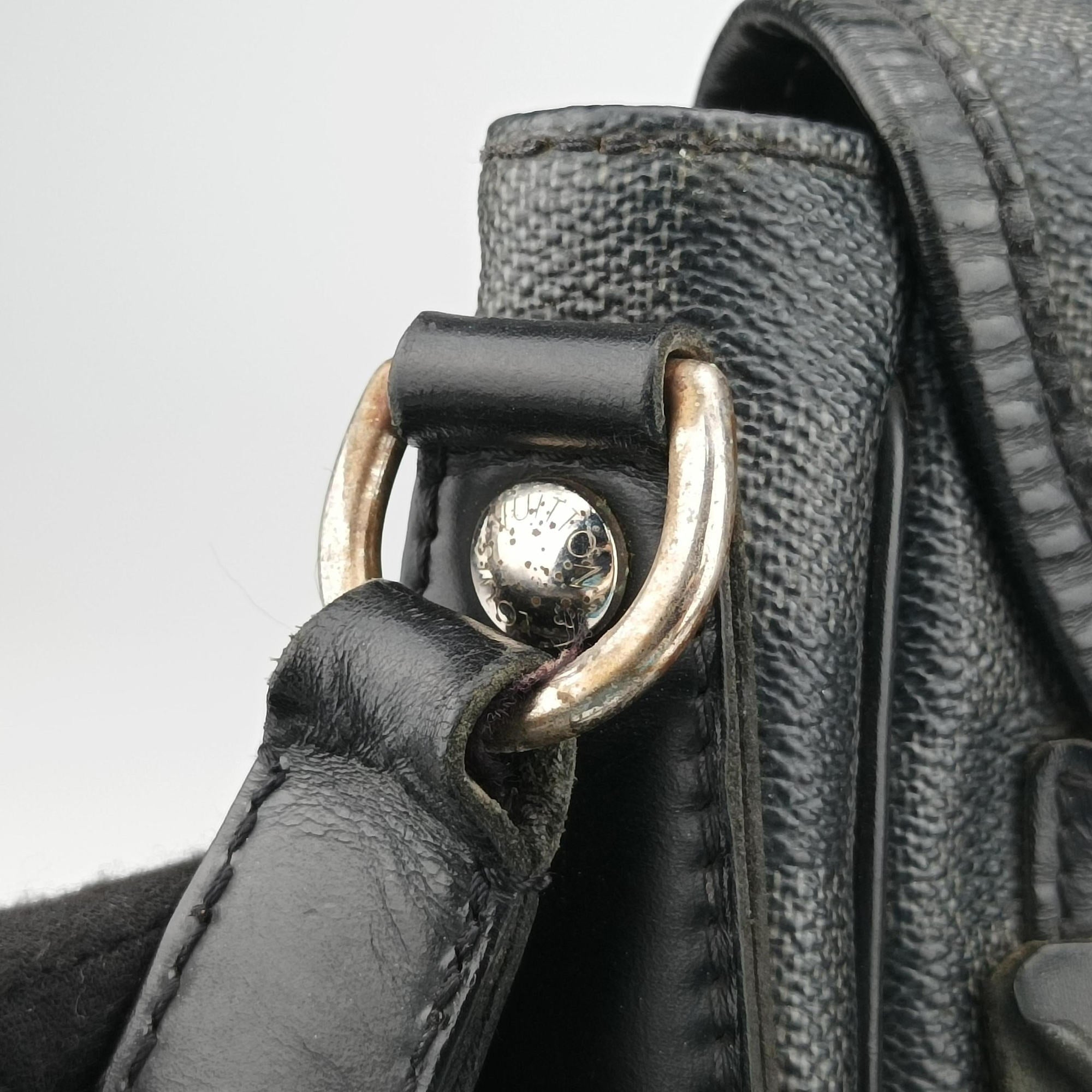 Pre-owned Louis Vuitton DANIEL MM Noir Damier GRAPHITE N58029 shoulderbag | stylenewstar