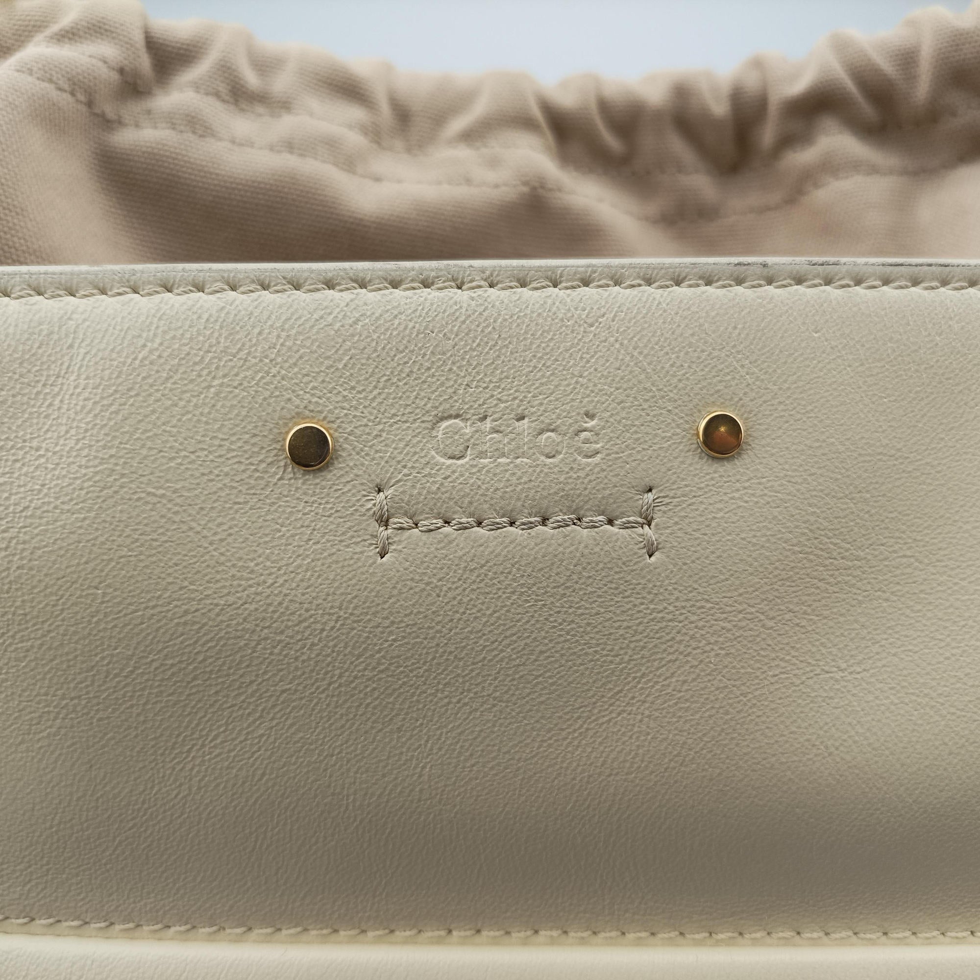 Pre-owned Chloe ROY White Leather  handbag | stylenewstar