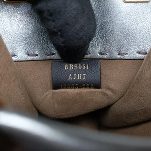 Pre-owned Fendi MINI SUNSHINE SHOPPER Silver Leather 8BS051 shoulderbag | stylenewstar