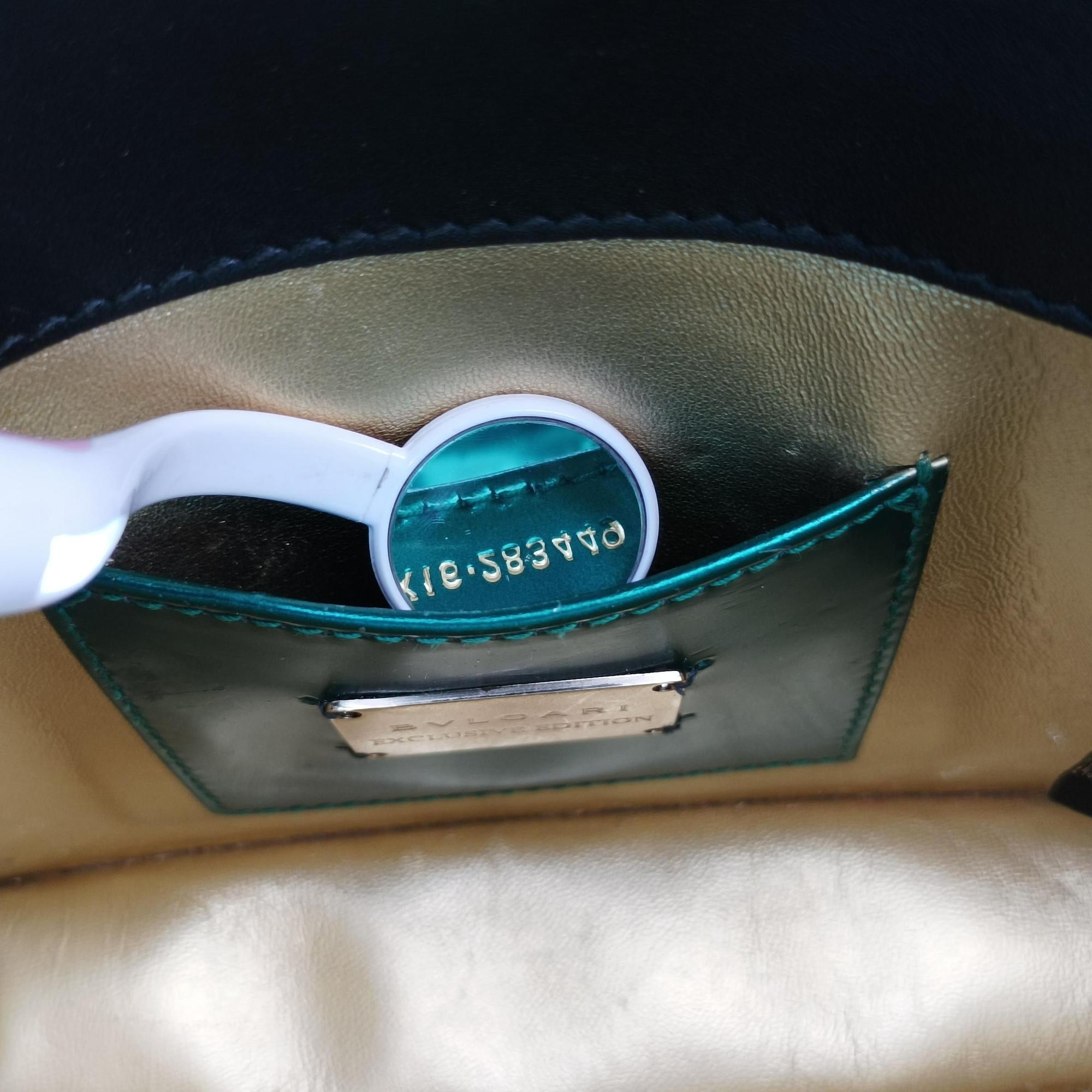 Vintage Bvlgari Serpenti Forever Green enamel  shoulderbag | stylenewstar