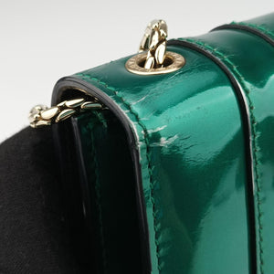 Vintage Bvlgari Serpenti Forever Green enamel  shoulderbag | stylenewstar