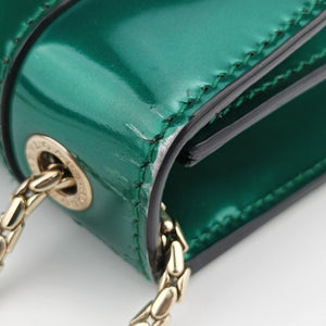 Vintage Bvlgari Serpenti Forever Green enamel  shoulderbag | stylenewstar