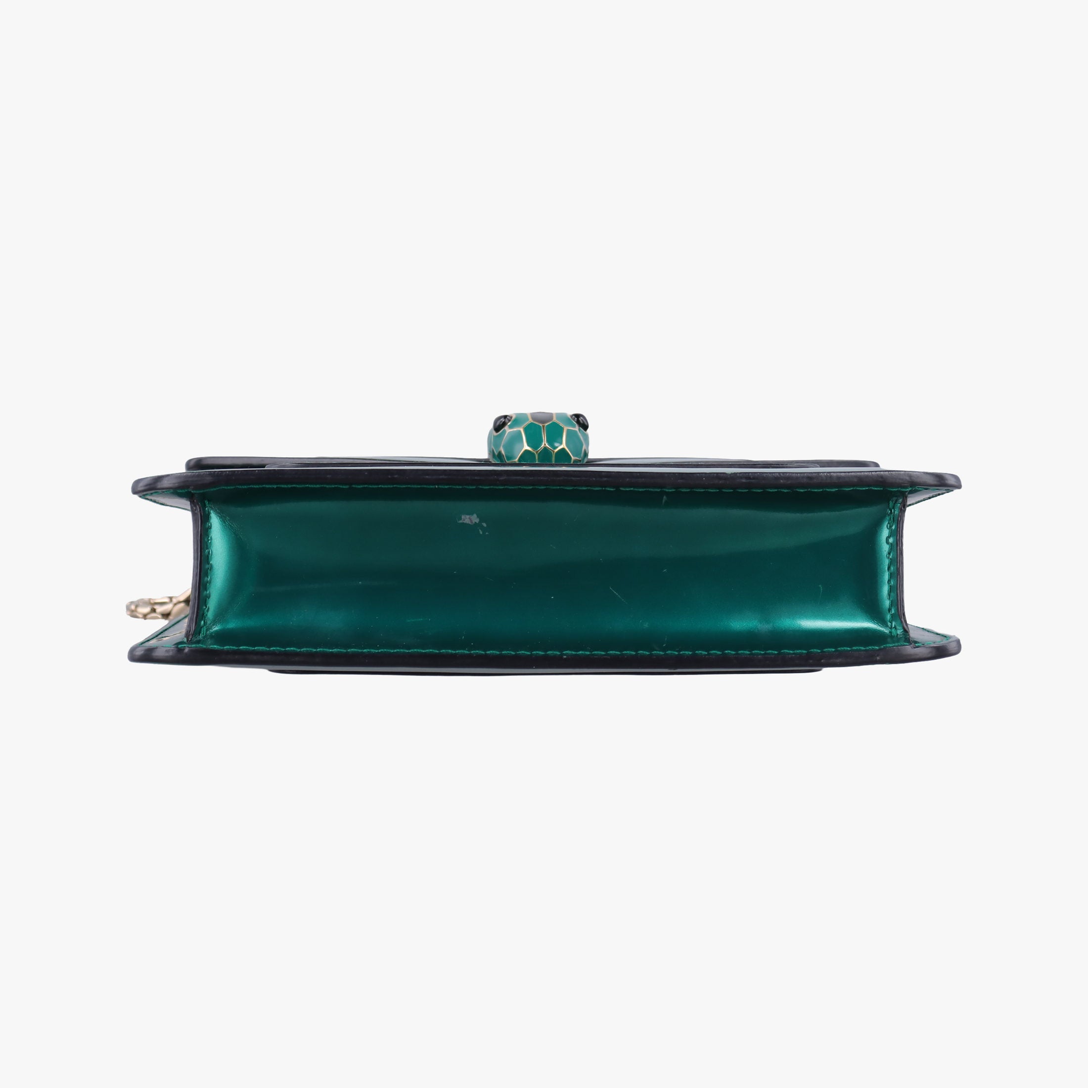Vintage Bvlgari Serpenti Forever Green enamel  shoulderbag | stylenewstar