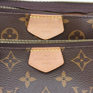 Pre-owned Louis Vuitton MULTI POCHETTE ACCESSOIRES MARRON×ROSE CLAIRE Monogram Canvas M44840 shoulderbag | stylenewstar