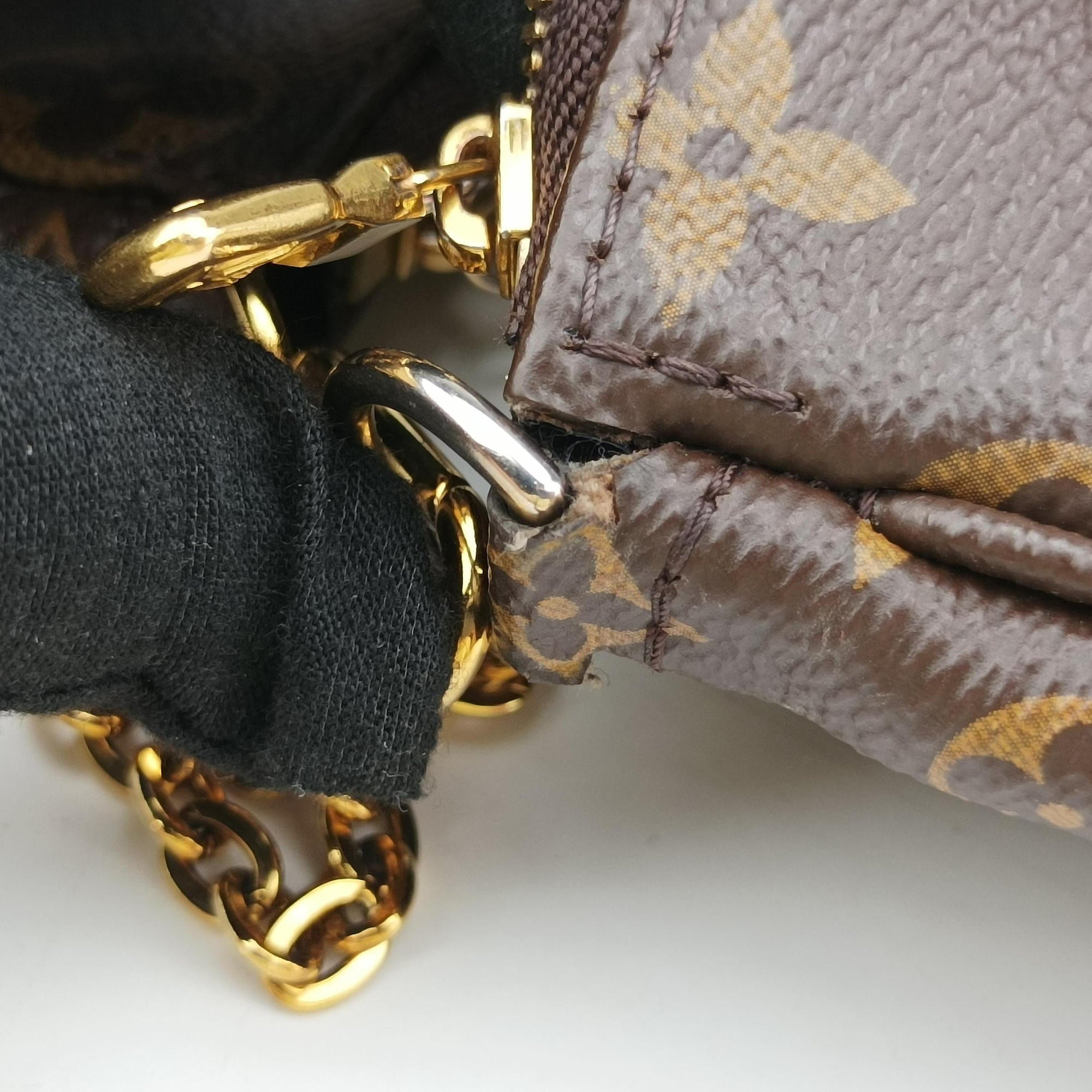 Pre-owned Louis Vuitton MULTI POCHETTE ACCESSOIRES MARRON×ROSE CLAIRE Monogram Canvas M44840 shoulderbag | stylenewstar