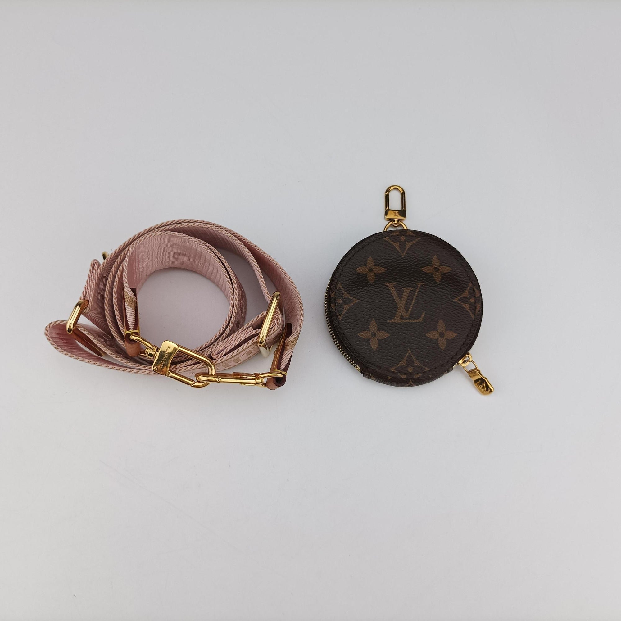 Pre-owned Louis Vuitton MULTI POCHETTE ACCESSOIRES MARRON×ROSE CLAIRE Monogram Canvas M44840 shoulderbag | stylenewstar