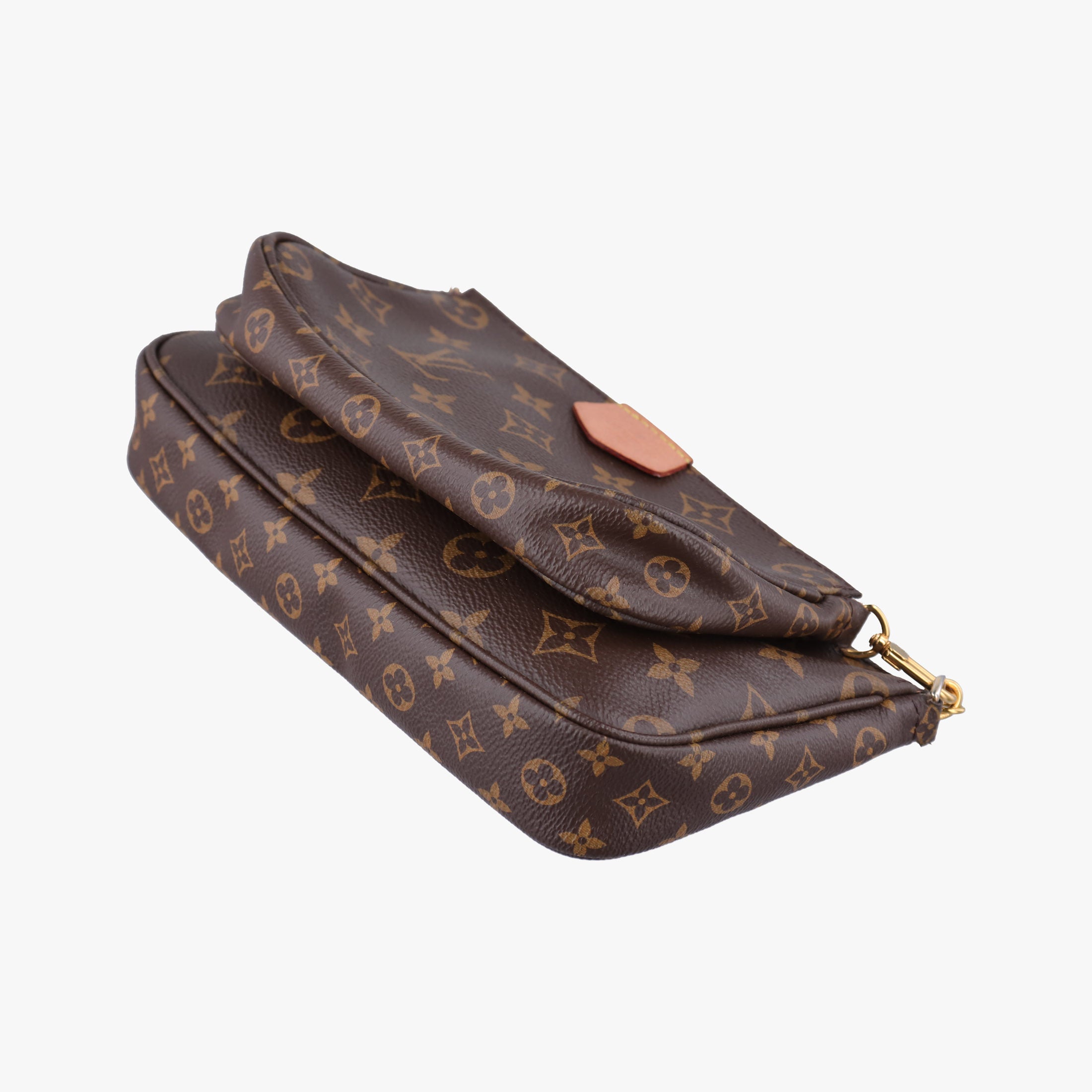 Pre-owned Louis Vuitton MULTI POCHETTE ACCESSOIRES MARRON×ROSE CLAIRE Monogram Canvas M44840 shoulderbag | stylenewstar