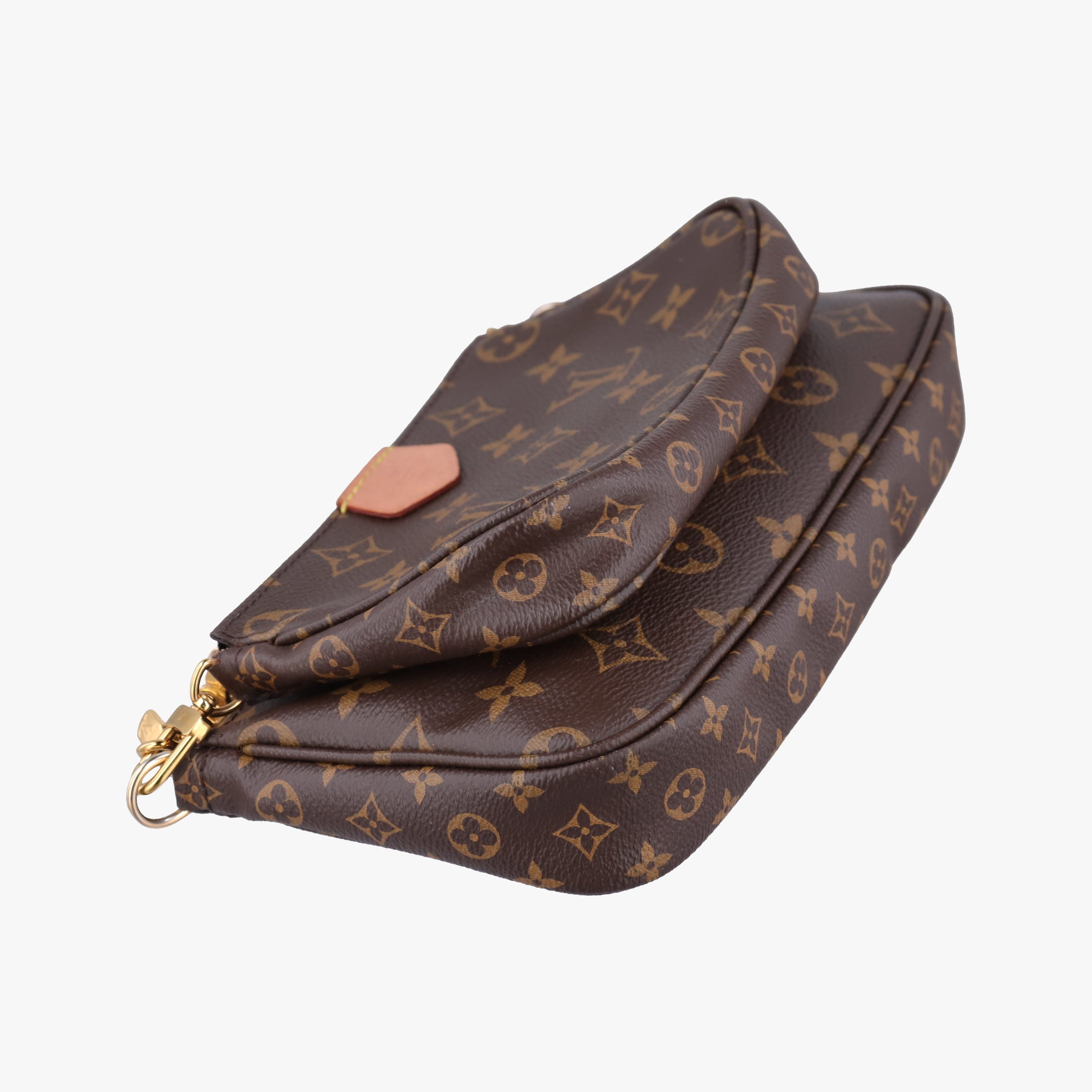 Pre-owned Louis Vuitton MULTI POCHETTE ACCESSOIRES MARRON×ROSE CLAIRE Monogram Canvas M44840 shoulderbag | stylenewstar