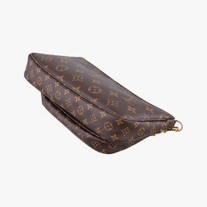Pre-owned Louis Vuitton MULTI POCHETTE ACCESSOIRES MARRON×ROSE CLAIRE Monogram Canvas M44840 shoulderbag | stylenewstar