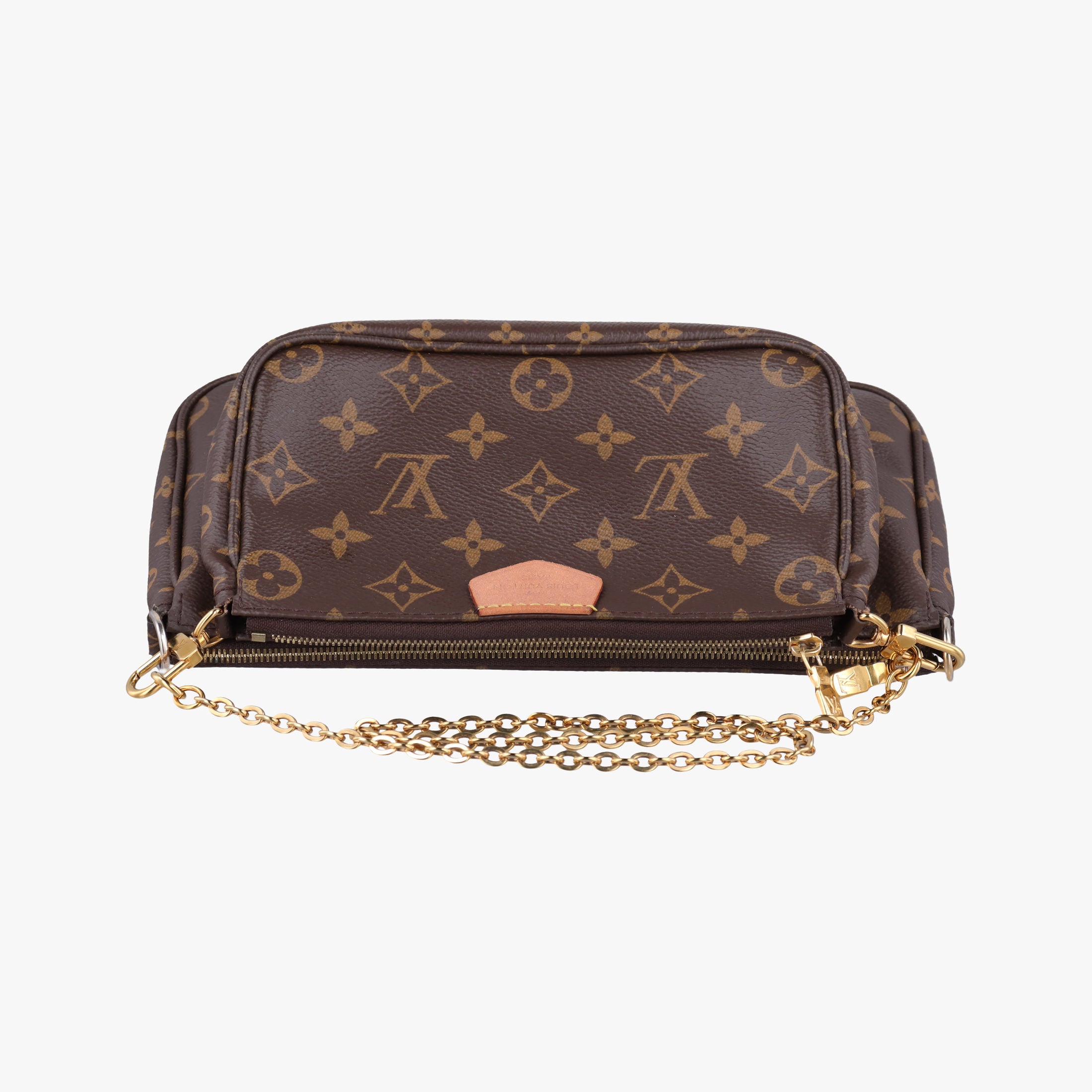 Pre-owned Louis Vuitton MULTI POCHETTE ACCESSOIRES MARRON×ROSE CLAIRE Monogram Canvas M44840 shoulderbag | stylenewstar