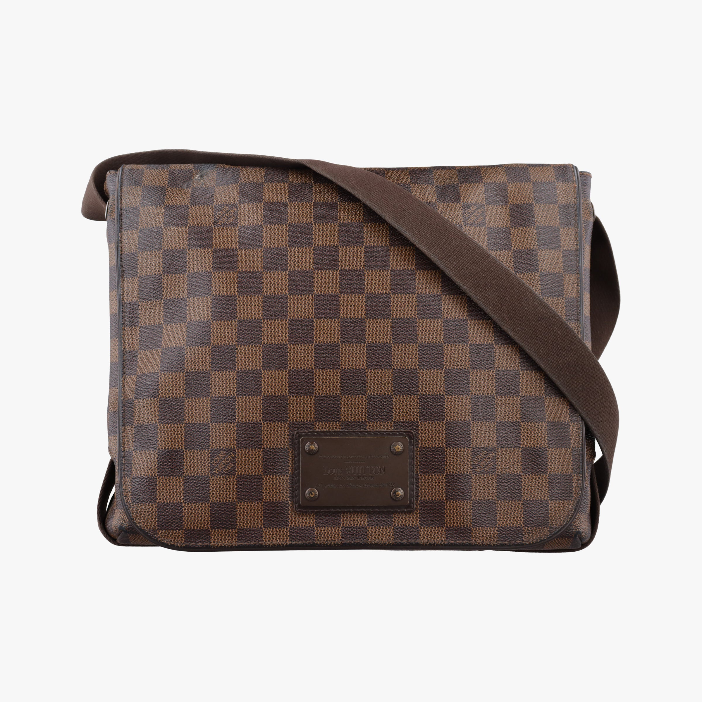 Secondhand Louis Vuitton BROOKLYN MM EBENE Damier Canvas N51211 shoulderbag | stylenewstar
