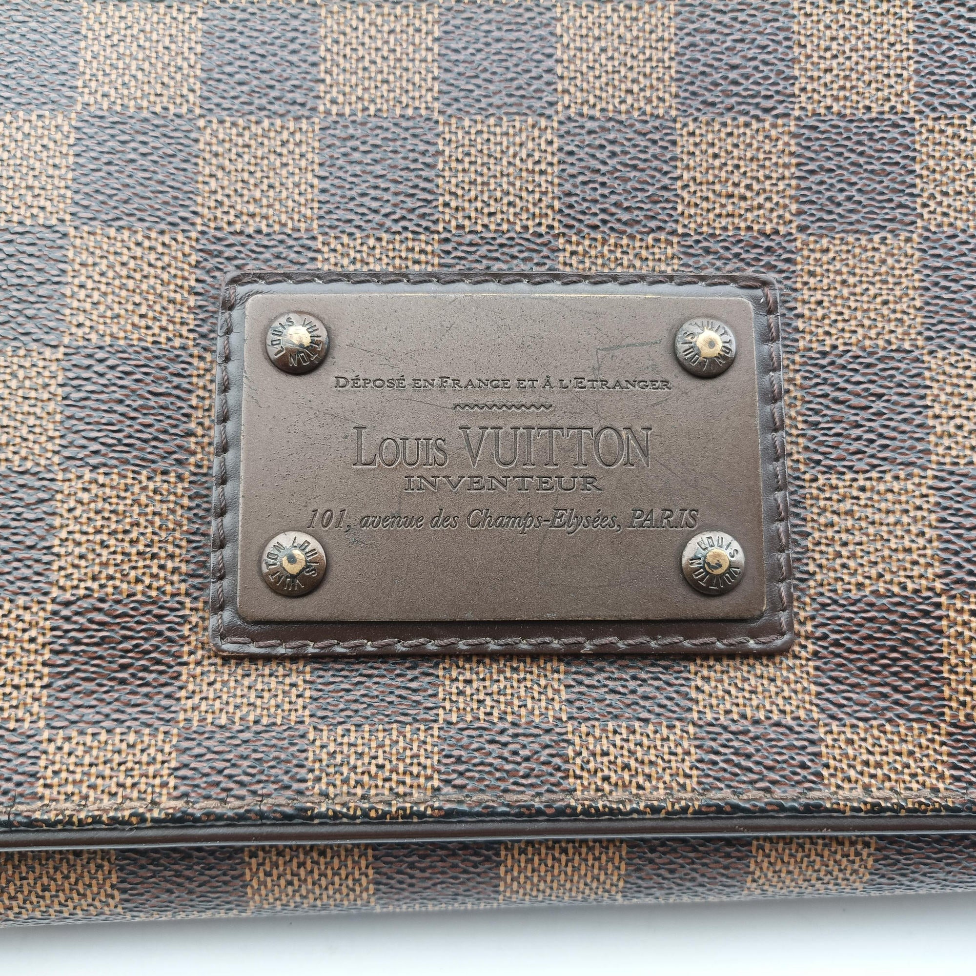 Secondhand Louis Vuitton BROOKLYN MM EBENE Damier Canvas N51211 shoulderbag | stylenewstar