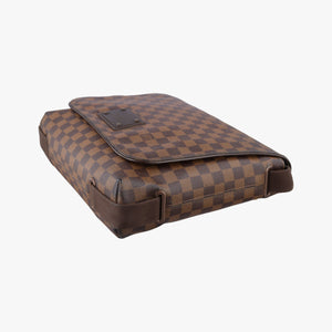 Secondhand Louis Vuitton BROOKLYN MM EBENE Damier Canvas N51211 shoulderbag | stylenewstar