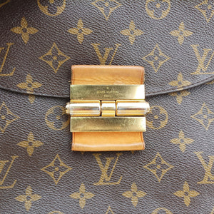 Vintage Louis Vuitton OLYMPE Brown×QUETSCHE Monogram Canvas×calf leather M40926 handbag | stylenewstar