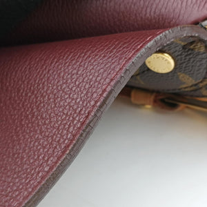 Vintage Louis Vuitton OLYMPE Brown×QUETSCHE Monogram Canvas×calf leather M40926 handbag | stylenewstar