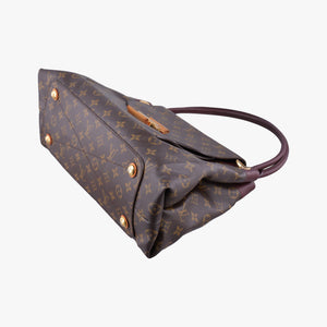 Vintage Louis Vuitton OLYMPE Brown×QUETSCHE Monogram Canvas×calf leather M40926 handbag | stylenewstar
