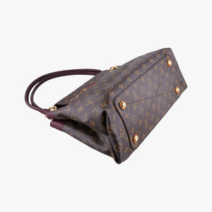 Vintage Louis Vuitton OLYMPE Brown×QUETSCHE Monogram Canvas×calf leather M40926 handbag | stylenewstar