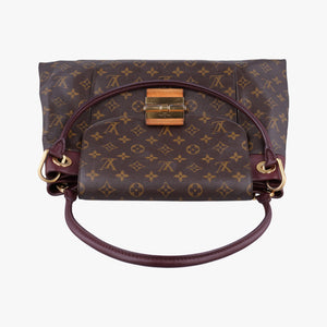 Vintage Louis Vuitton OLYMPE Brown×QUETSCHE Monogram Canvas×calf leather M40926 handbag | stylenewstar