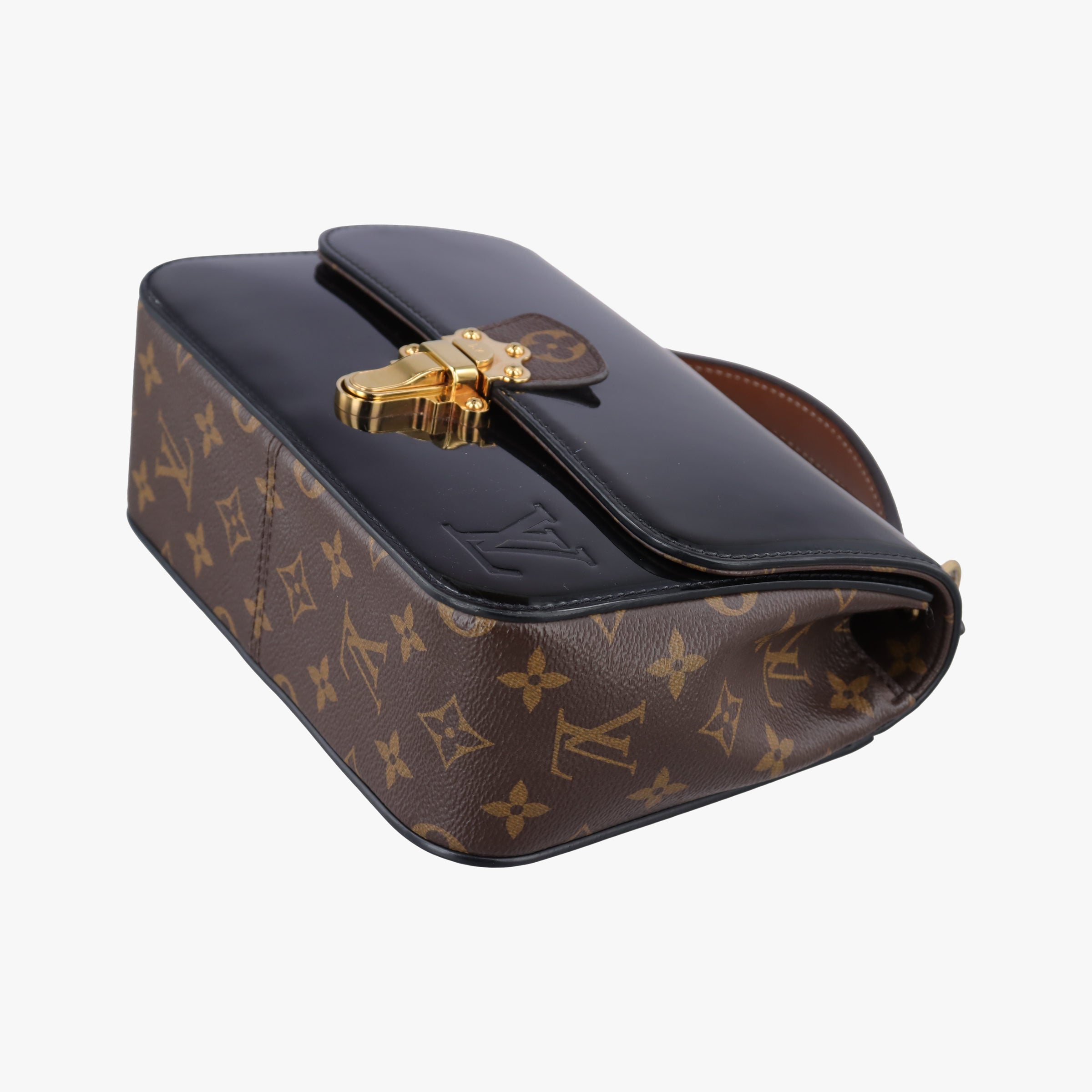 Pre-owned Louis Vuitton Cherrywood BB brown×black Monogram Canvas×Vernis M51953 shoulderbag | stylenewstar